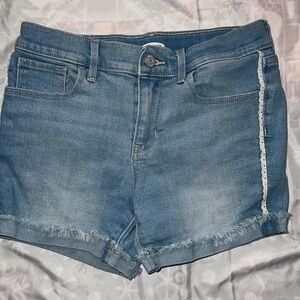 Old Navy Kids Blue Denim Shorts with Lace Detail